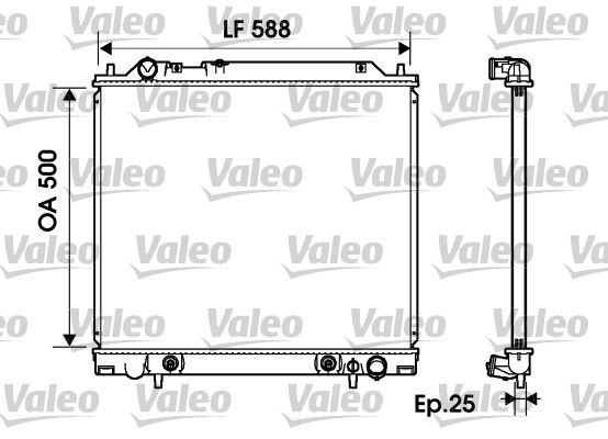 VALEO Radiaator,mootorijahutus 734145