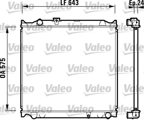 VALEO Радиатор, охлаждение двигателя 734205