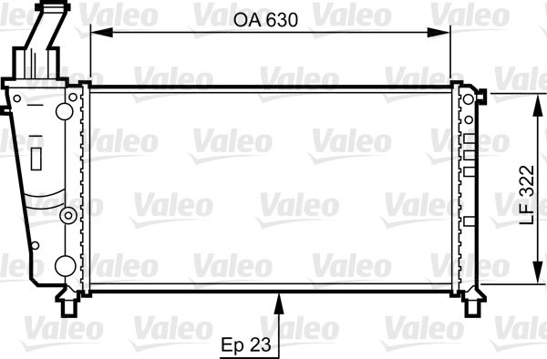 VALEO Радиатор, охлаждение двигателя 734221