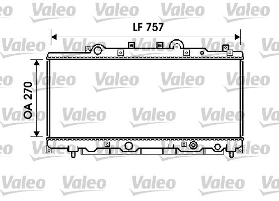 VALEO Радиатор, охлаждение двигателя 734235