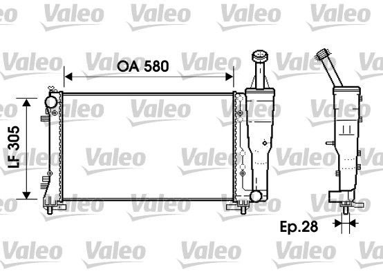 VALEO Radiaator,mootorijahutus 734362