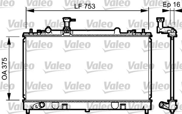 VALEO Радиатор, охлаждение двигателя 734484