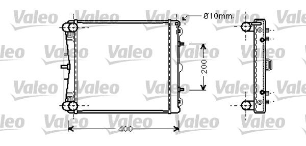 VALEO Радиатор, охлаждение двигателя 734827