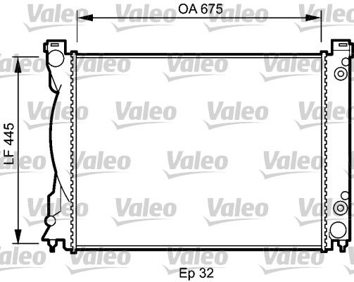 VALEO Радиатор, охлаждение двигателя 735028