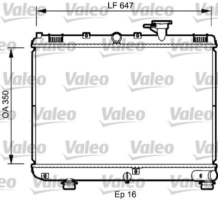 VALEO Радиатор, охлаждение двигателя 735078