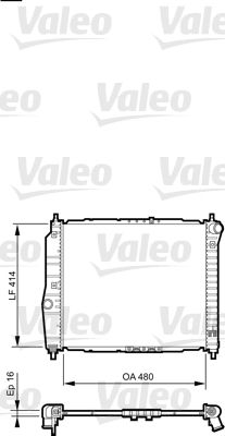 VALEO Радиатор, охлаждение двигателя 735157