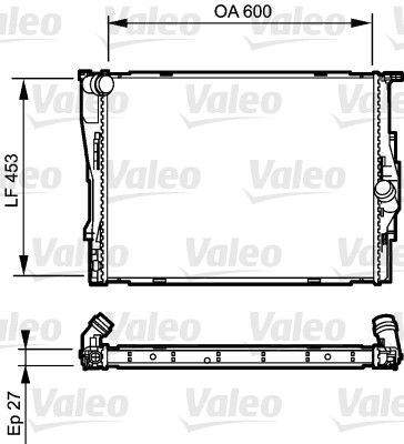 VALEO Радиатор, охлаждение двигателя 735166