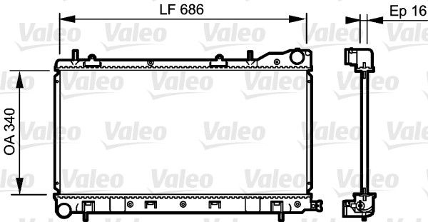 VALEO Radiaator,mootorijahutus 735208