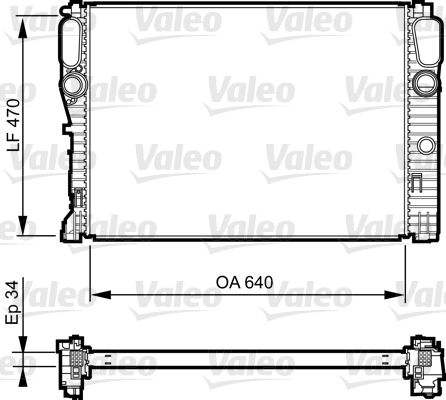 VALEO Радиатор, охлаждение двигателя 735382