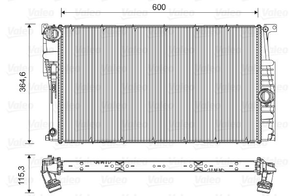VALEO Радиатор, охлаждение двигателя 735453