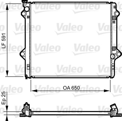 VALEO Радиатор, охлаждение двигателя 735568