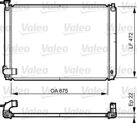 VALEO Радиатор, охлаждение двигателя 735571