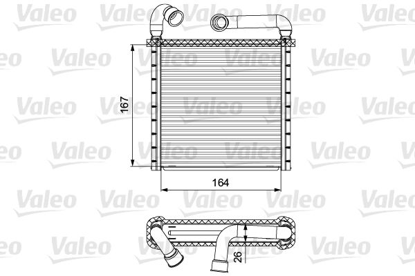 VALEO Теплообменник, отопление салона 811506