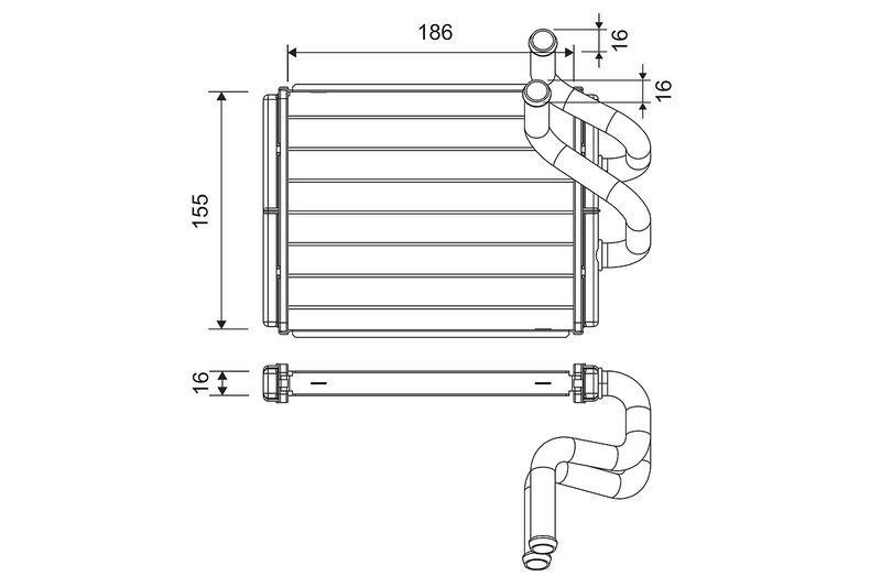 VALEO Теплообменник, отопление салона 811555