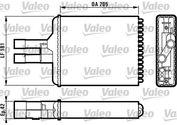 VALEO Теплообменник, отопление салона 812117