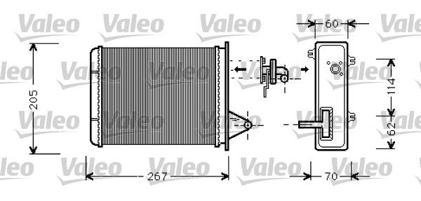 VALEO Теплообменник, отопление салона 812283