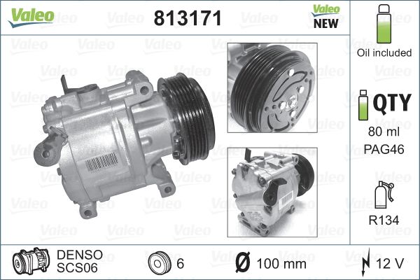VALEO Kompressor,kliimaseade 813171