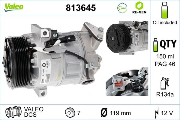 VALEO Kompressor,kliimaseade 813645