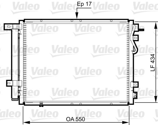 VALEO Конденсатор, кондиционер 814352