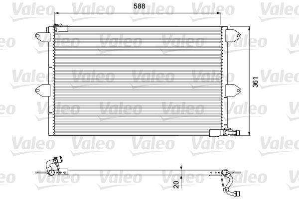 VALEO Конденсатор, кондиционер 816908