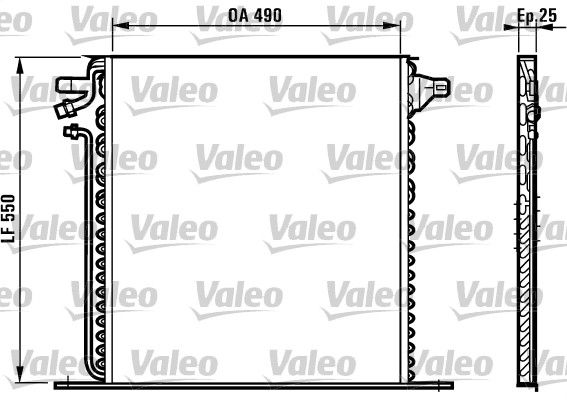 VALEO Конденсатор, кондиционер 817011