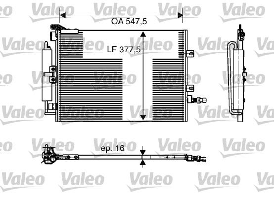 VALEO Kondensaator,kliimaseade 818166