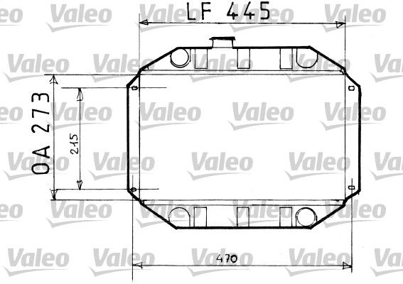 VALEO Радиатор, охлаждение двигателя 819151