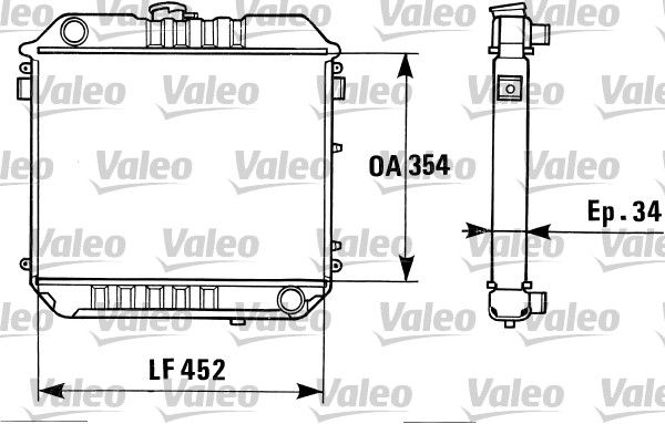 VALEO Radiaator,mootorijahutus 819313