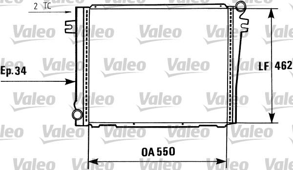 VALEO Радиатор, охлаждение двигателя 819406