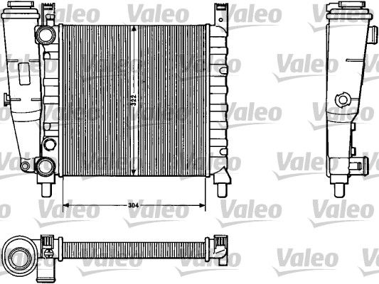 VALEO Радиатор, охлаждение двигателя 883811