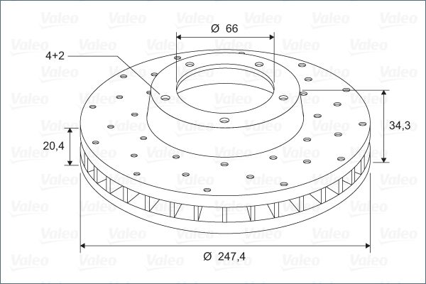 VALEO Тормозной диск 886194