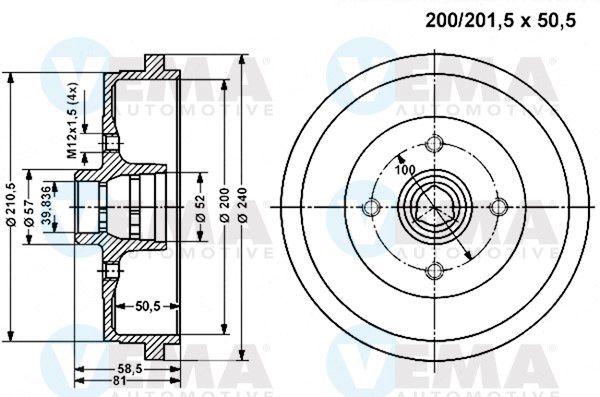 VEMA Piduritrummel 800975