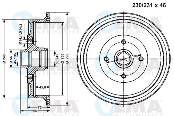 VEMA Piduritrummel 801115