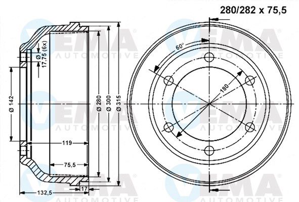 VEMA Piduritrummel 801164