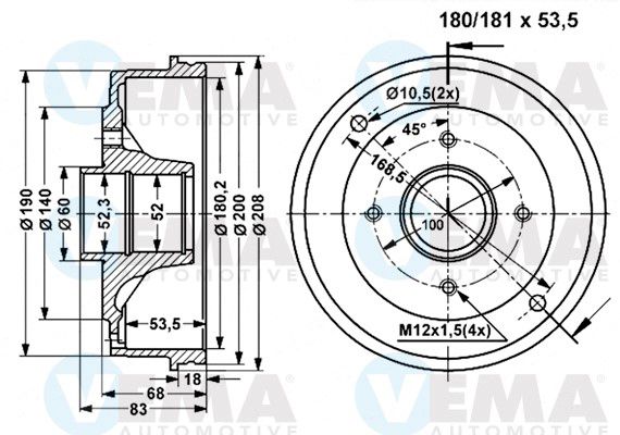 VEMA Piduritrummel 801311