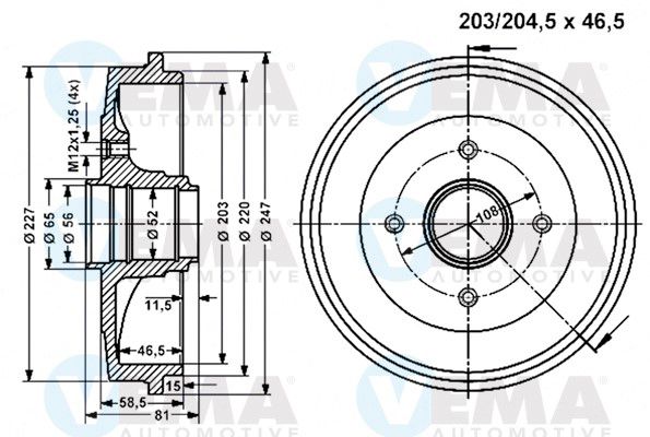 VEMA Piduritrummel 801336