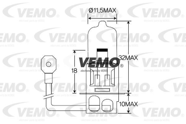 VEMO V99-84-0013 Лампа накаливания, фара дальнего света
