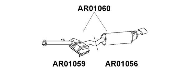 VENEPORTE Средний глушитель выхлопных газов AR01059