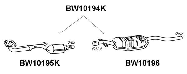 VENEPORTE Предглушитель выхлопных газов BW10196