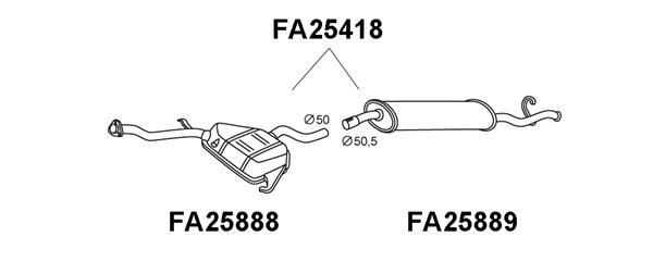 VENEPORTE Глушитель выхлопных газов конечный FA25418