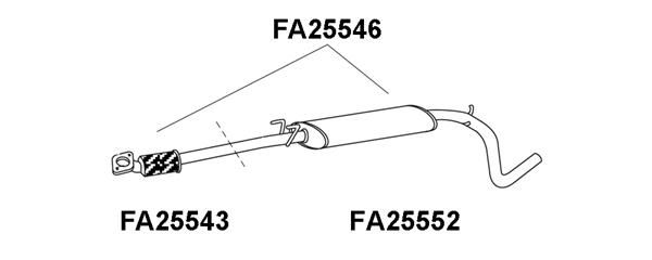 VENEPORTE Труба выхлопного газа FA25543