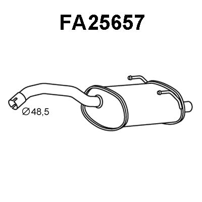 VENEPORTE Глушитель выхлопных газов конечный FA25657