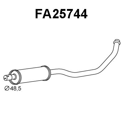 VENEPORTE Предглушитель выхлопных газов FA25744