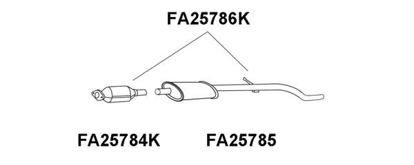 VENEPORTE Средний глушитель выхлопных газов FA25785