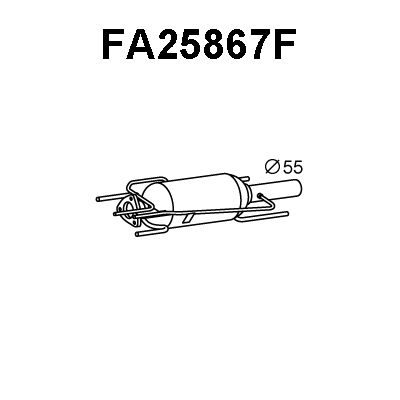 VENEPORTE Сажевый / частичный фильтр, система выхлопа ОГ FA25867F