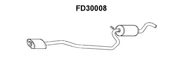 VENEPORTE Средний глушитель выхлопных газов FD30008