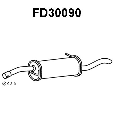 VENEPORTE Глушитель выхлопных газов конечный FD30090