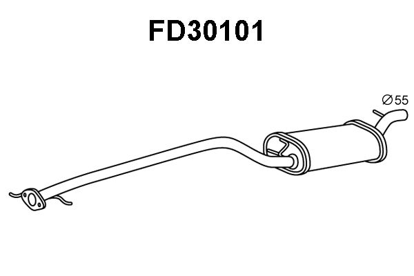 VENEPORTE Предглушитель выхлопных газов FD30101