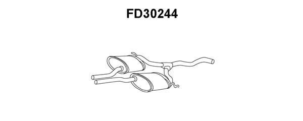 VENEPORTE Средний глушитель выхлопных газов FD30244