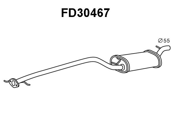 VENEPORTE Средний глушитель выхлопных газов FD30467